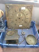 Brass Grandfather Clock Face and Movement - Miller