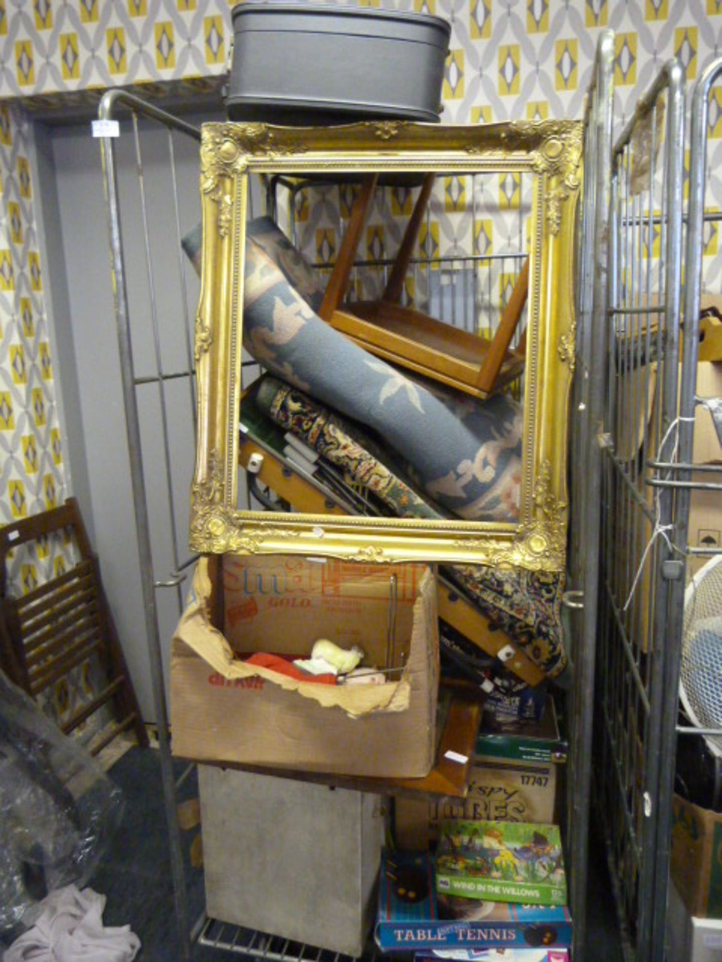 Cage Lot; Table Football, Medicine Cabinet, Puzzle