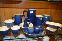 Denby Blue Glazed Dinnerware, Condiments, Jugs, Di