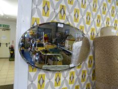 Oval Beveled Edge Wall Mirror