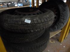 Set of Four Goodyear Spare Wheels with Rims and Ty