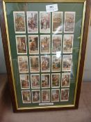 Framed Player Cigarette Cards "Crys of London"