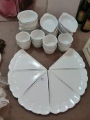 White Stoneware Dinnerware, Soup, Quiche and Pizza