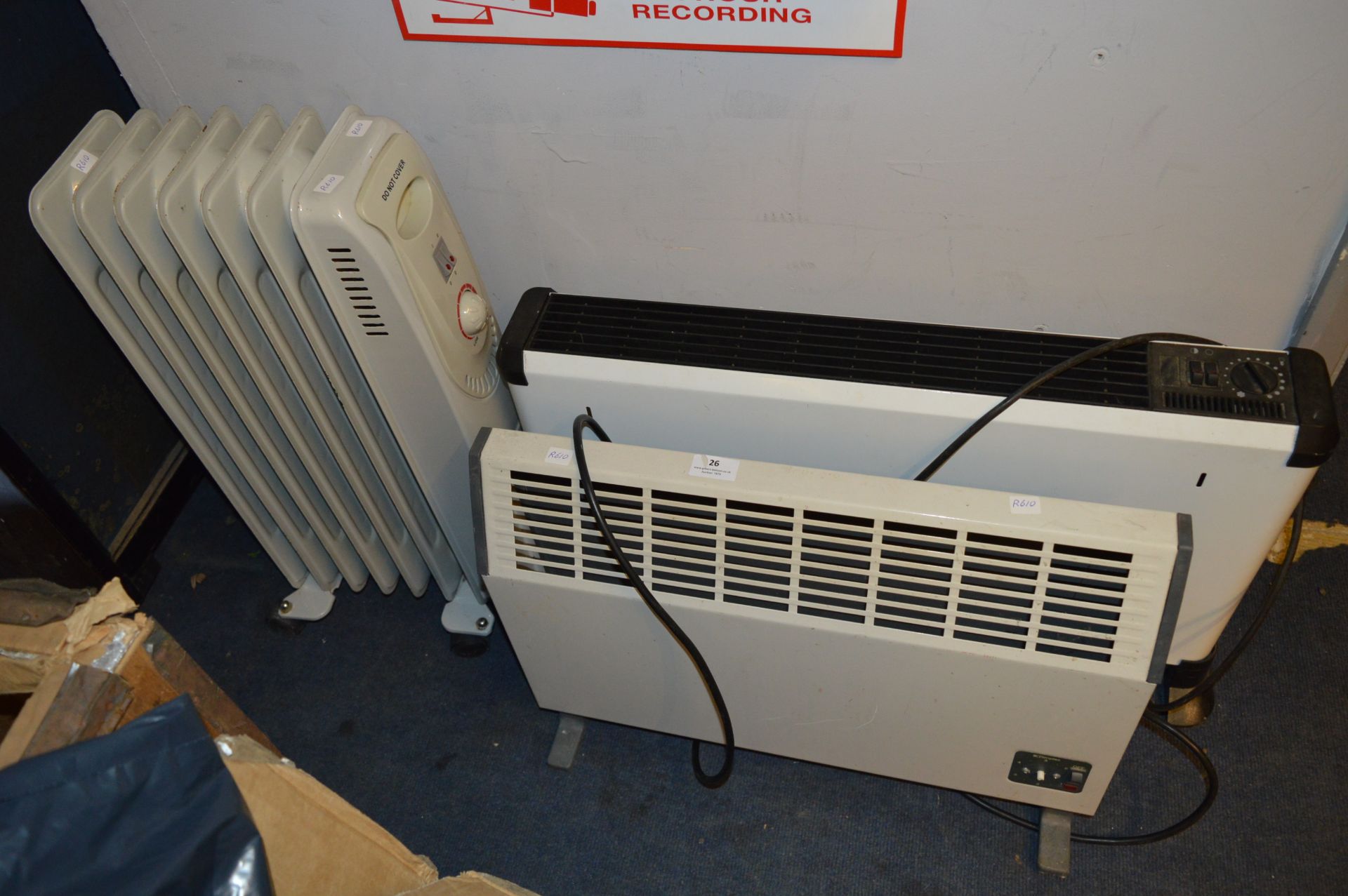 Three Electric Radiator Heaters