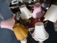 Box Containing Six Assorted Table Lamps and Shades
