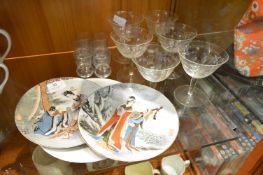 Engraved Drinking Glassware and Decorative Plates