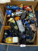Box Containing Toy Cars, Minions, etc.