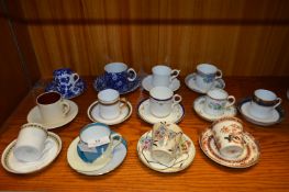 Collection of Thirteen Cabinet Cups & Saucers