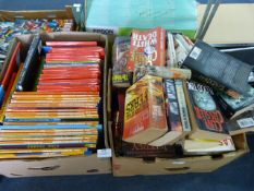 Two Boxes of Books; Disney and Paperback Fiction