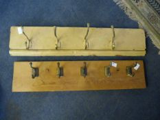 Two Mounted Coat Hook Racks