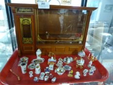 Doll House Antique Shop with Miniature Pottery Orn