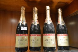 Four Bottles of Brut Andre Champagne