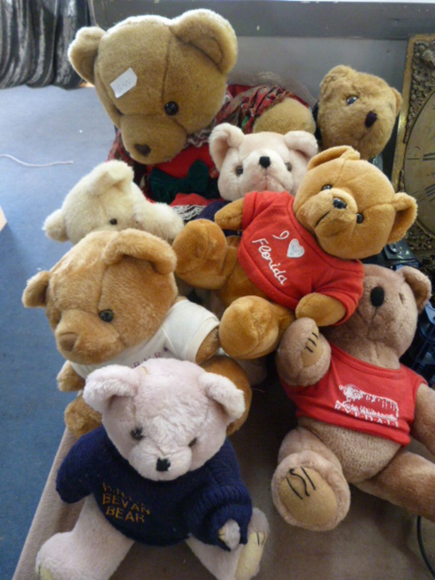 Eight Assorted Plush Teddy Bears