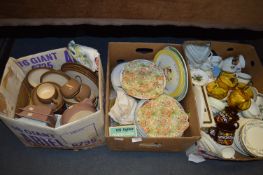 Three Boxes; Decorative Plates, Denby Dinner Set,