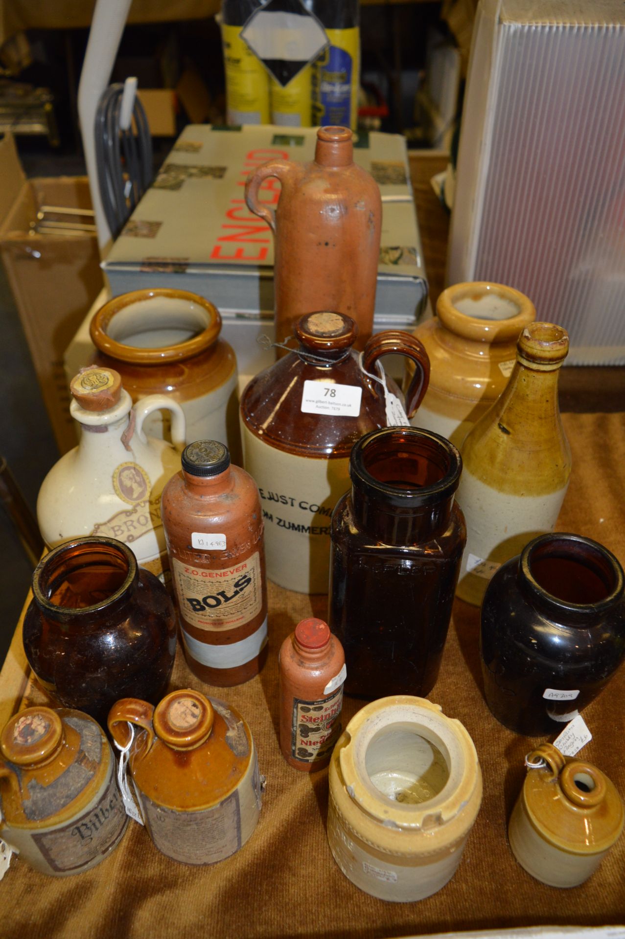 Collection of Stoneware Bottles and Jars