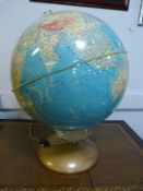 Large Terrestrial Globe Table Lamp