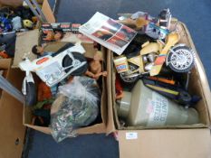 Two Boxes of Action Man and Geyper Man Figures wit