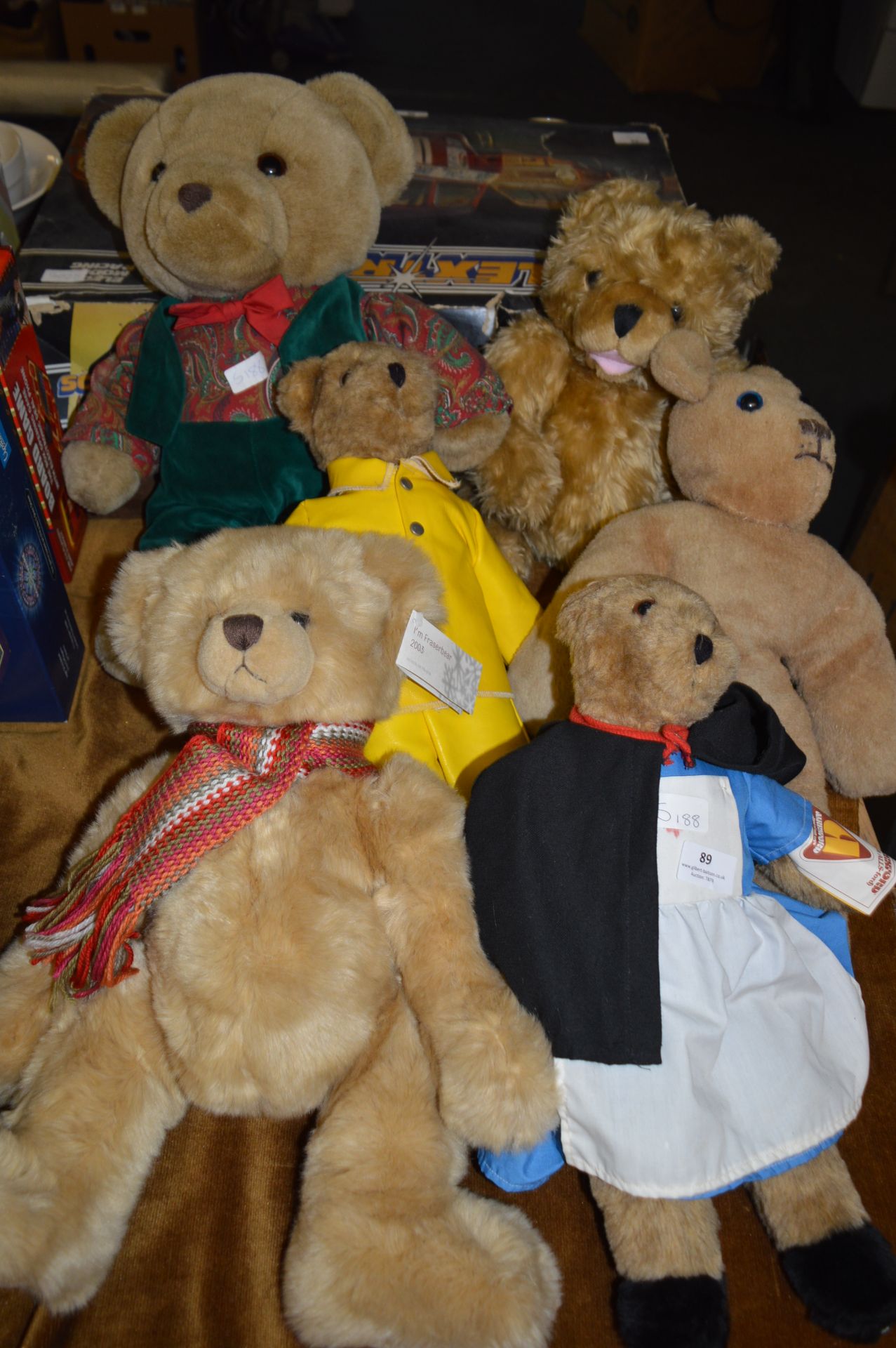 Collection of Six Plush Teddy Bears