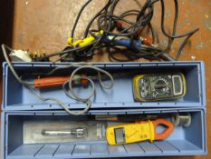 *Two Drawers of Volt Meters and Soldering Irons