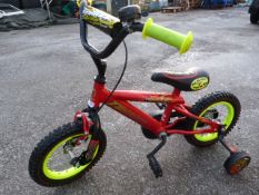 Boy Trident Team 12 Bicycle with Stabilisers