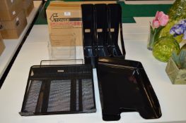 Assorted Filing Trays and a Toner Cartridge