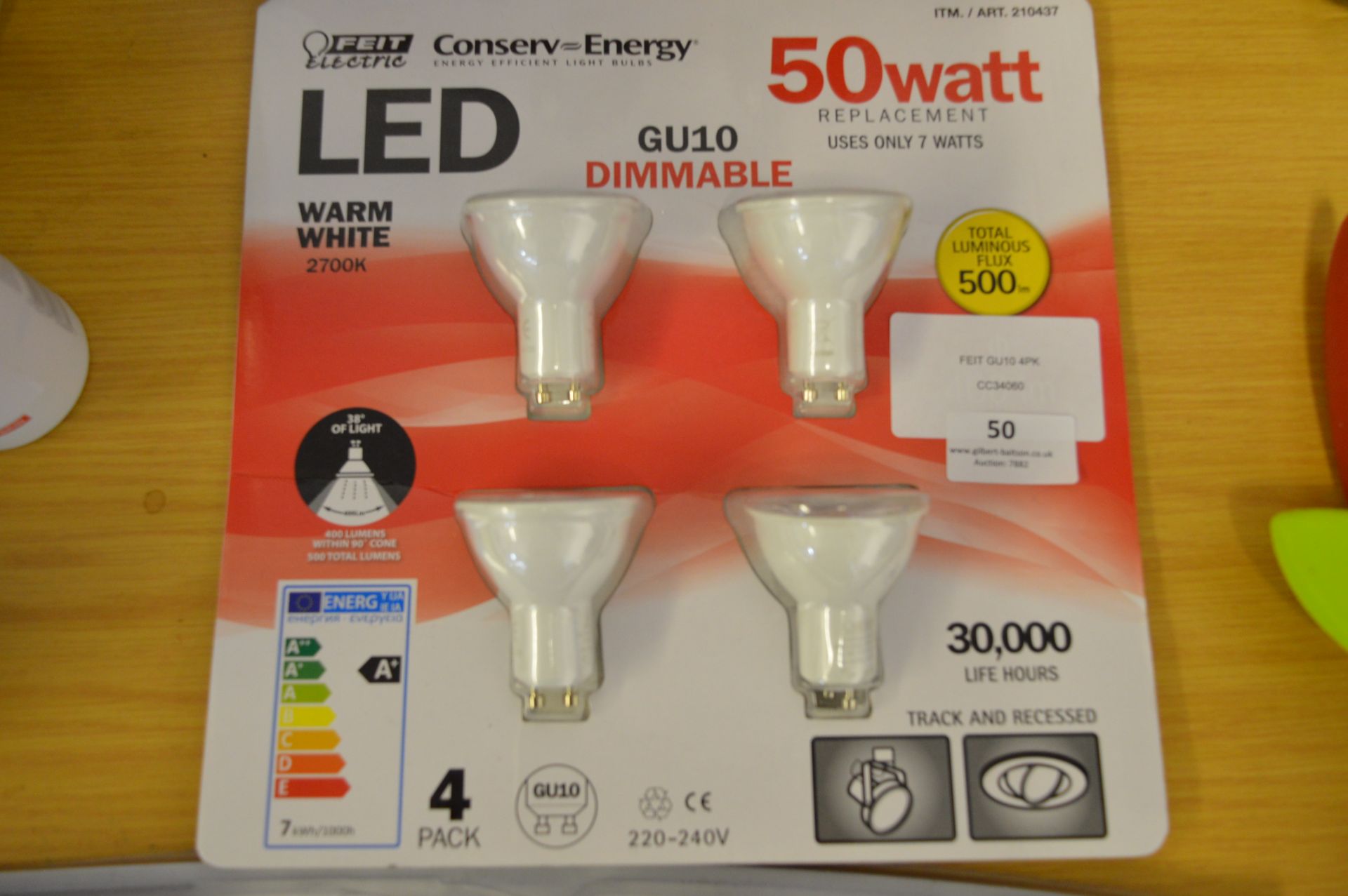 *Feit GU10 LED Light Bulbs 4pk