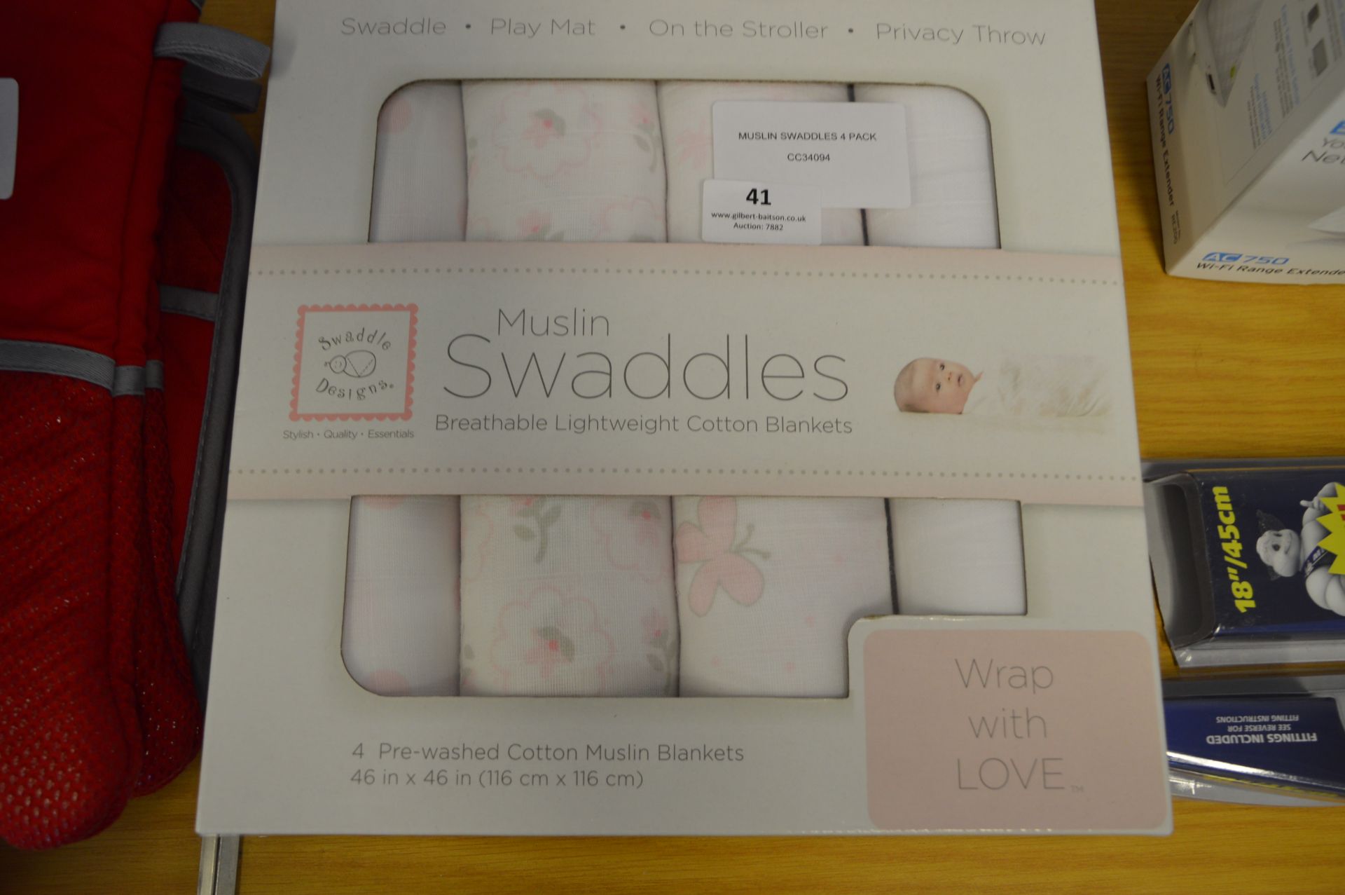 *Muslin Swaddles 4pk