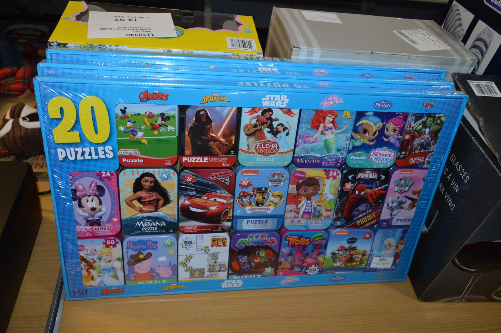 *Three Sets of 20 Disney Puzzles