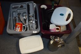 Two Boxes of Assorted Kitchen Ware