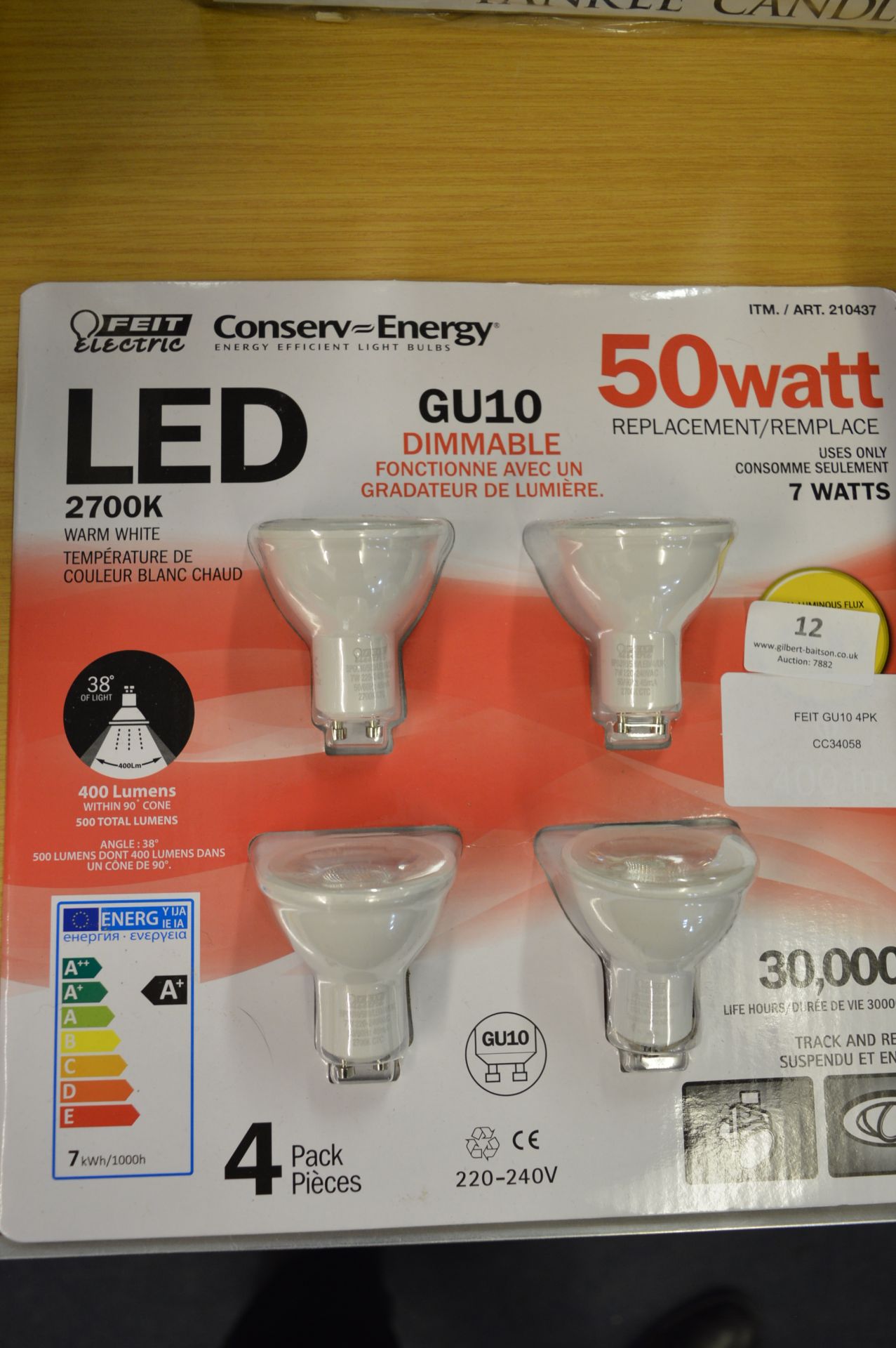 *Feit GU10 LED Light Bulbs 4pk