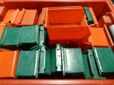 Box Containing Plastic Storage Boxes