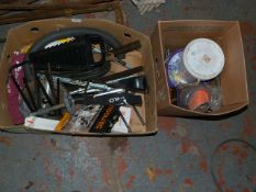 Box Containing Assorted Handtools, Socket Rails, M