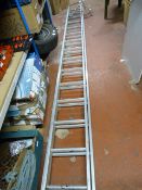 32 Rung Aluminium Double Extending Ladder with Sta