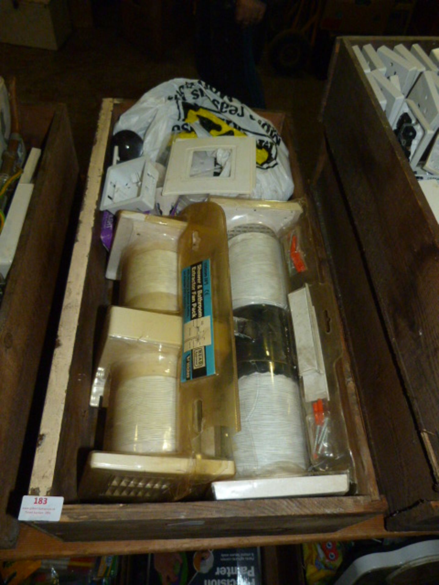 Box of Assorted Domestic Bathroom Extractors etc.