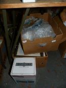 Two Boxes of Assorted Crokery, Glassware, Picture