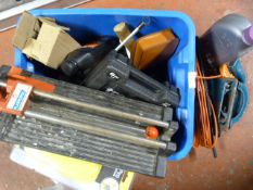Plastic Box Containing Tile Cutters, Extension Lea