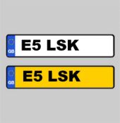 Cherished Number Plate: E5 LSK - Currently on Retention