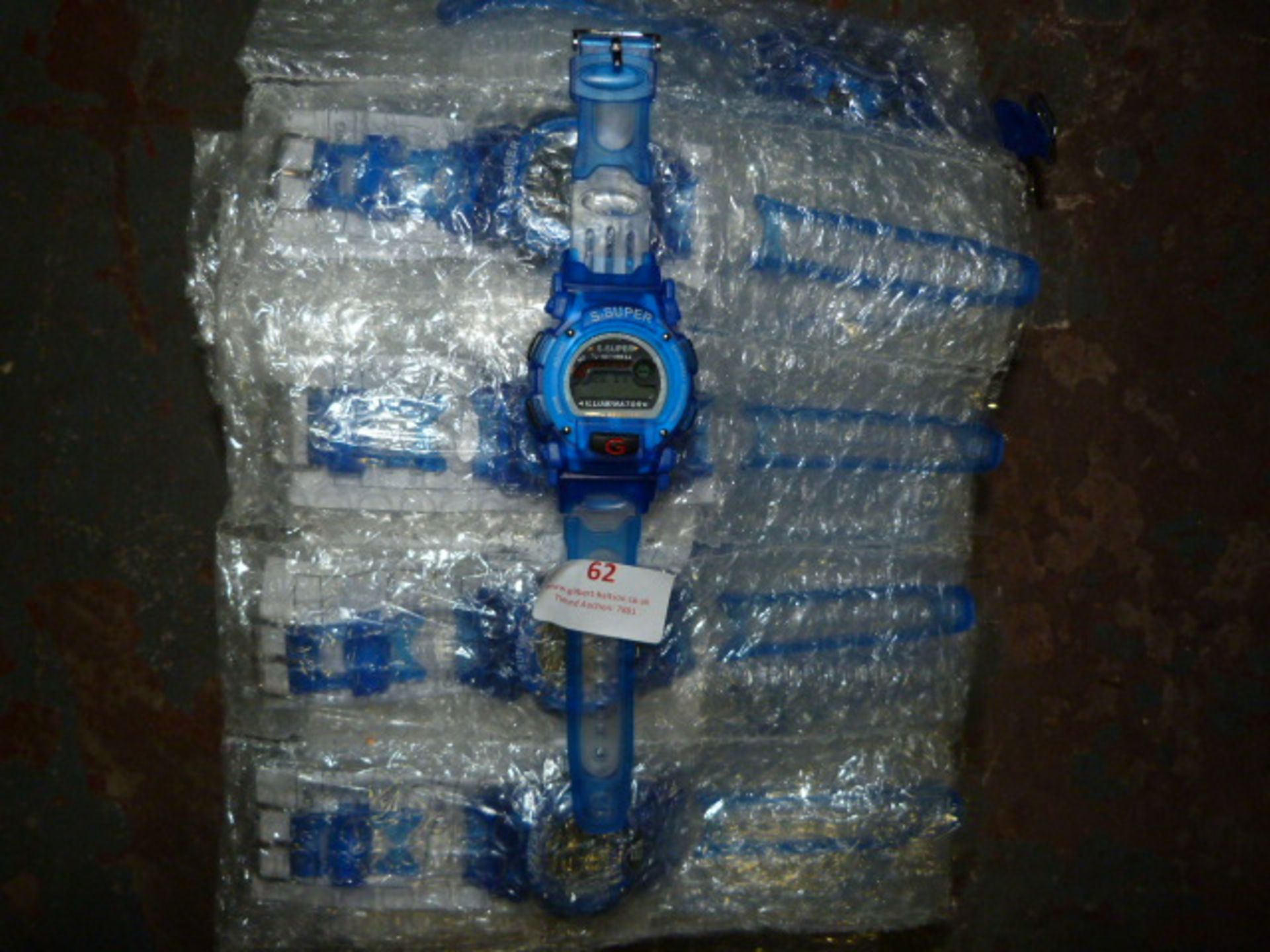 Fifty Super-S Digital Gel Watches (Blue)