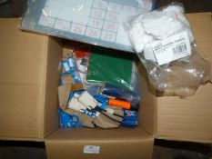 *Box of Assorted Stationery, Computer Cables and a