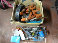 Assorted DIY Tools, Car Washing Brushes, Garden Or