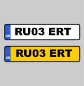 Cherished Number Plate: RU03 ERT - Currently on Retention