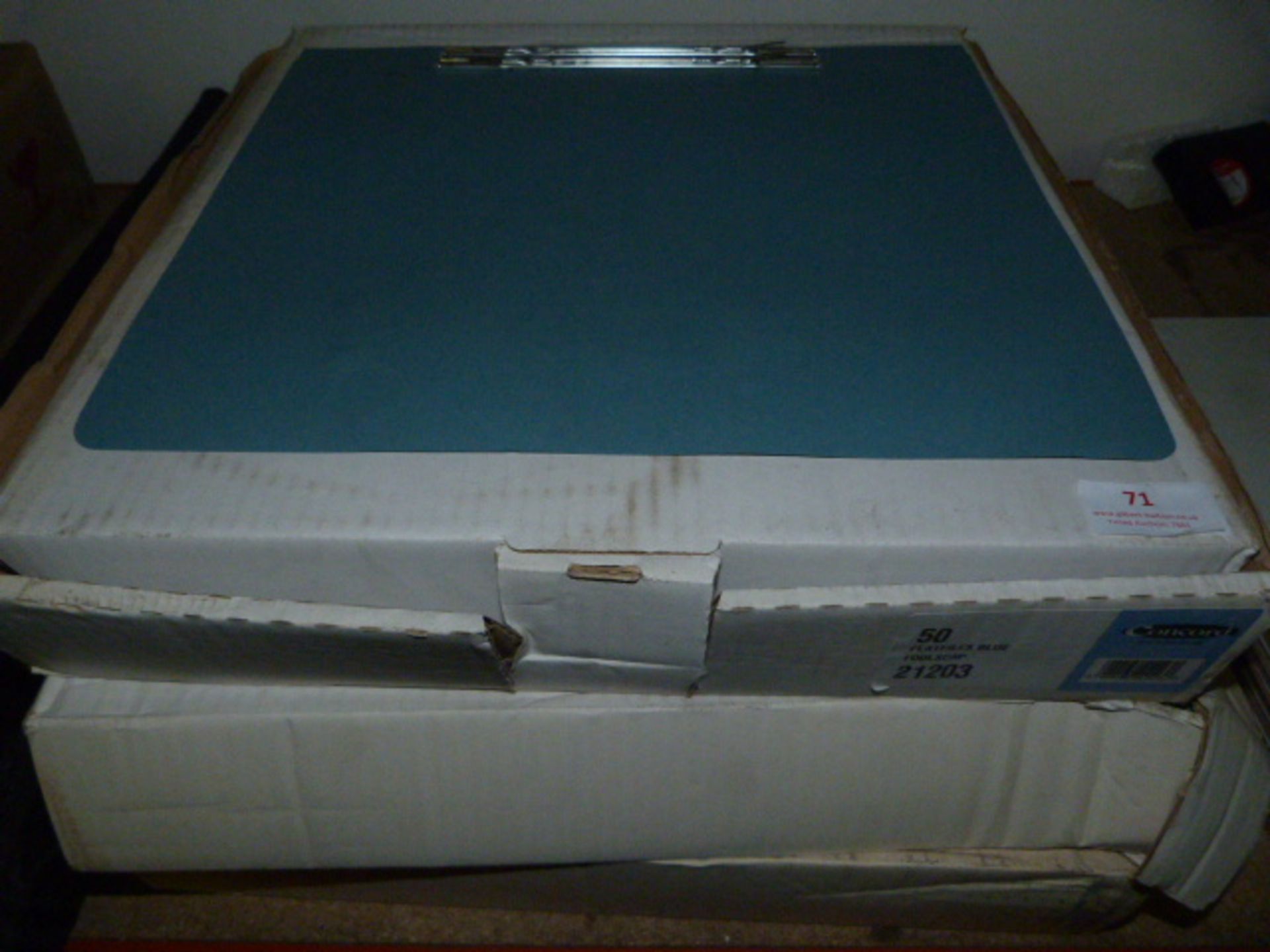 *Three Boxes Containing 50 Flat Files (Blue)