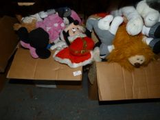 Two Boxes of Assorted Disney and Other Soft Toys