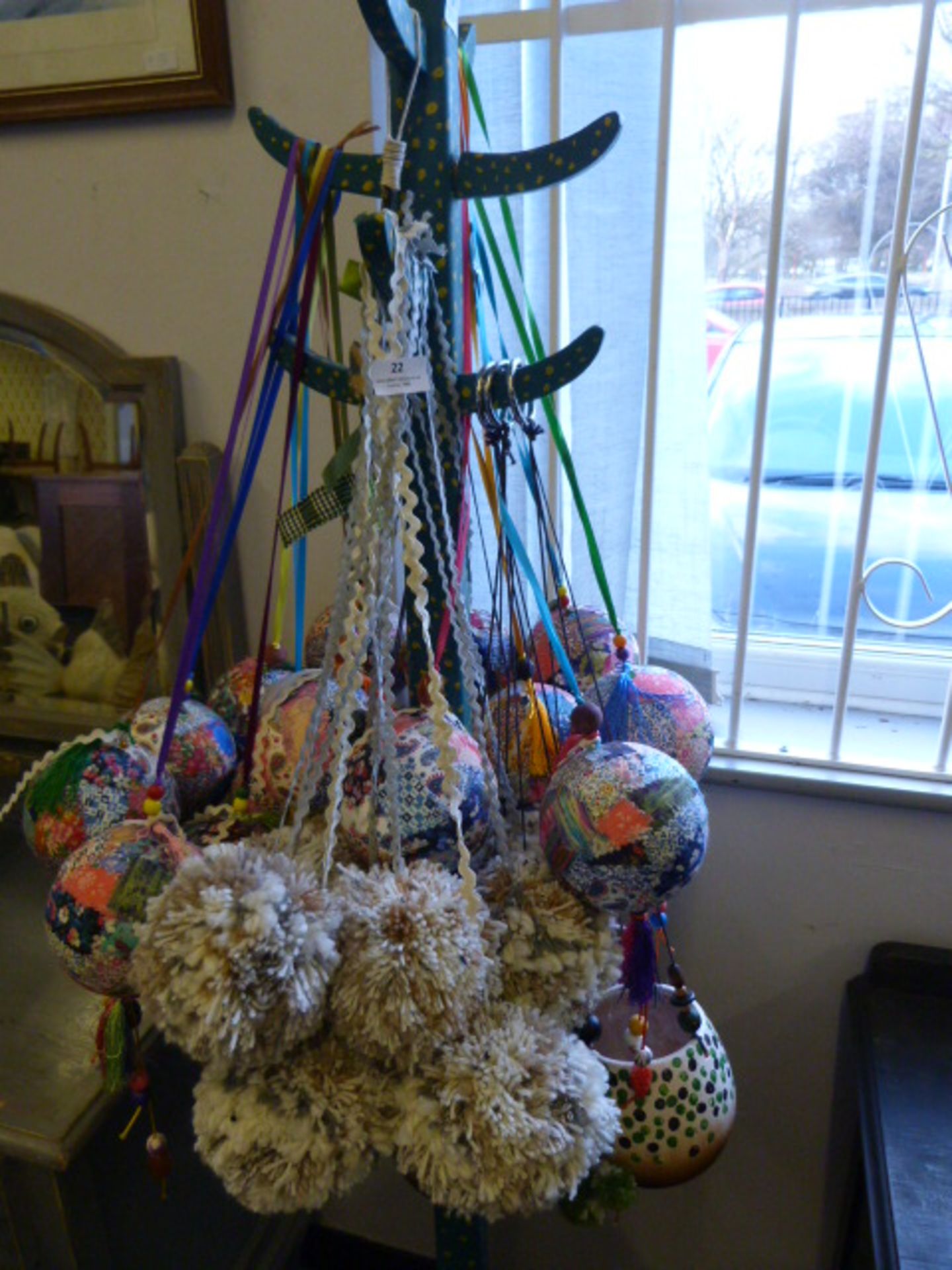 Quantity of Decorative Baubles and Pompoms