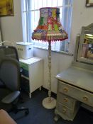 Shabby Chic Style Standard Lamp with Patchwork Sha