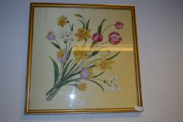 Gilt Framed Watercolour - Flowers