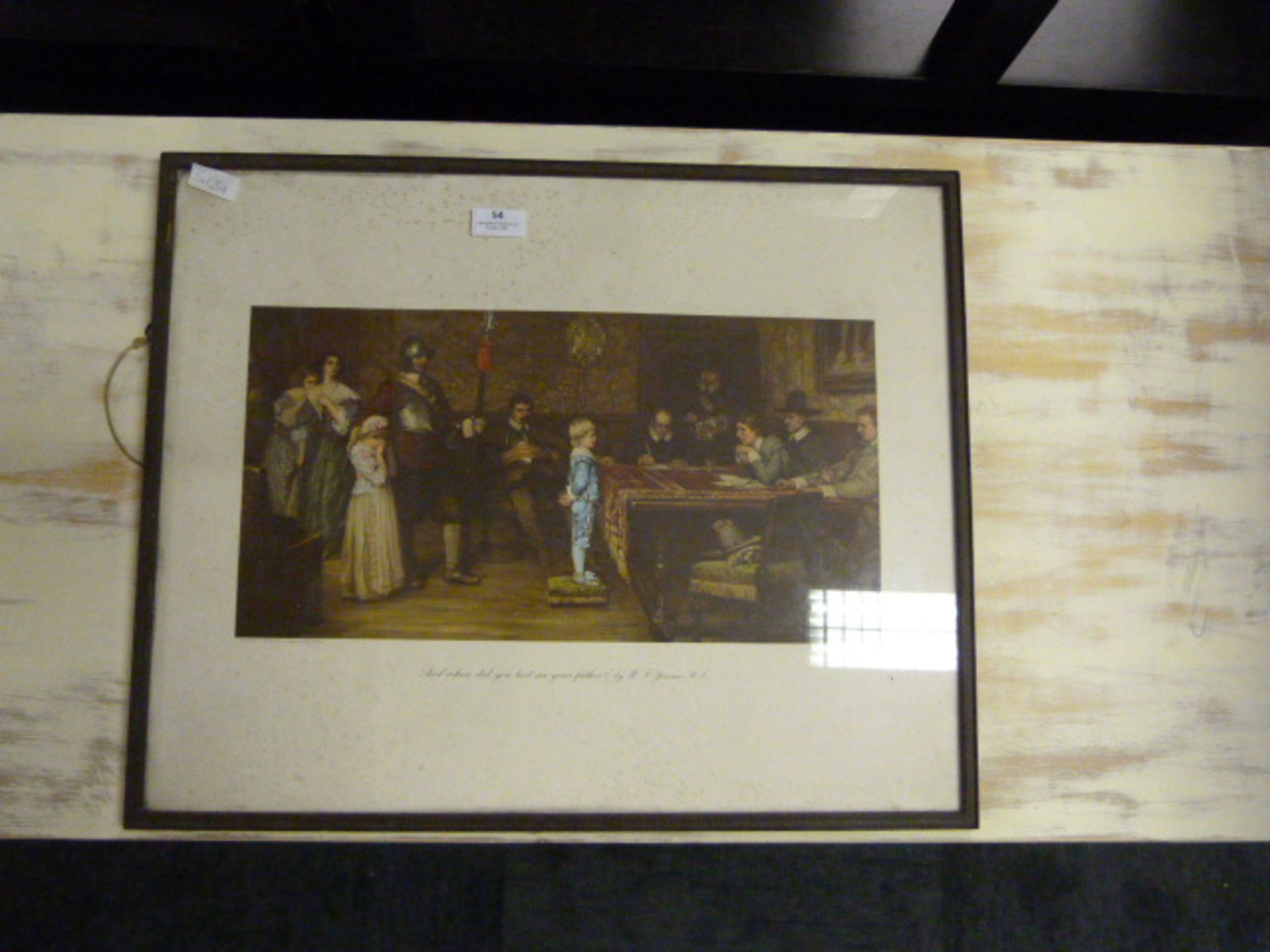 Oak Framed Historical Print "And when did you last