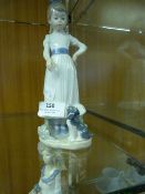 Nao Figurine - Young Lady with Puppy