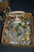 Box Containing Drinking Glassware, Cake Stands, Ca