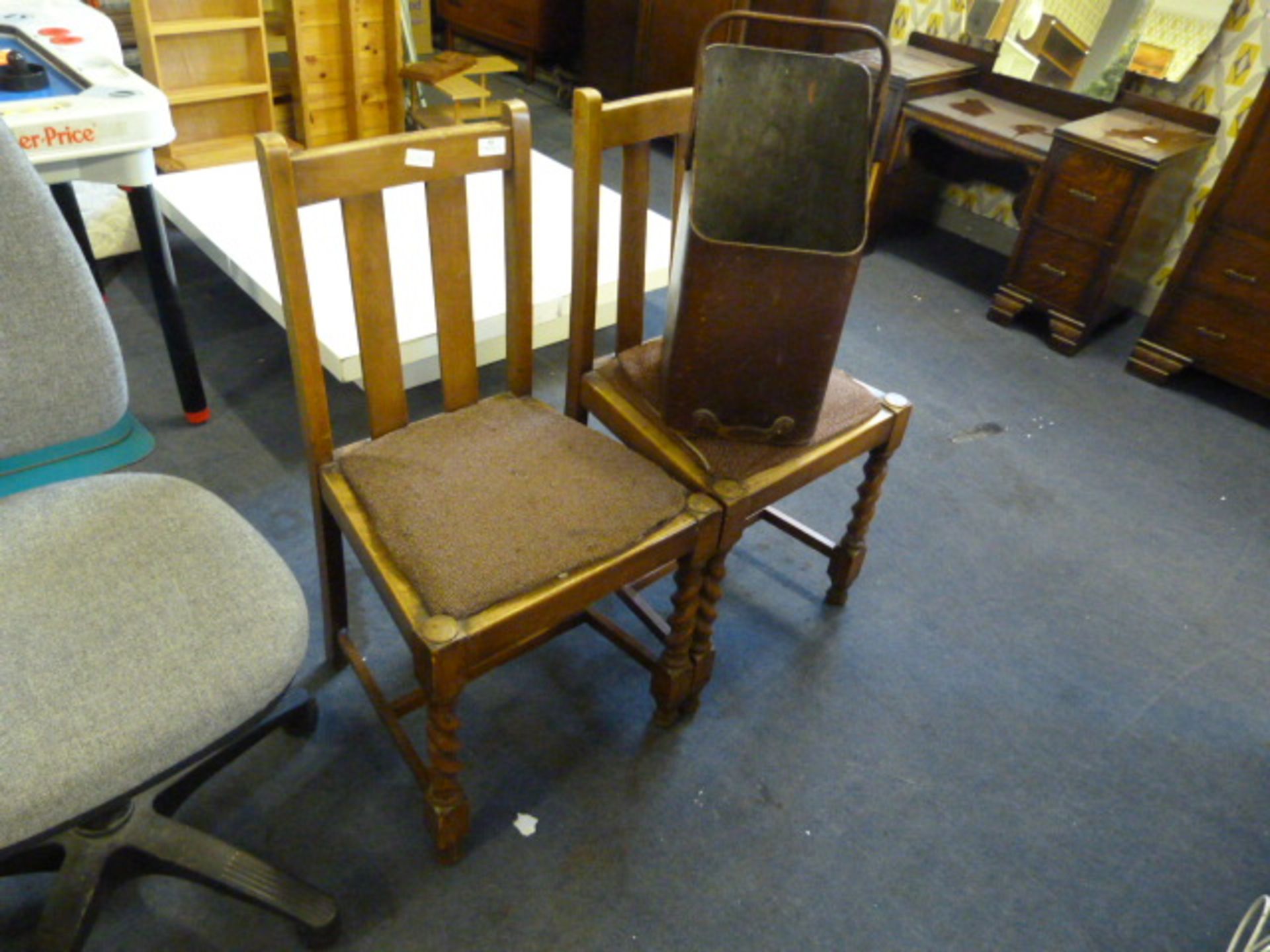 Pair of Oak Dining Chairs